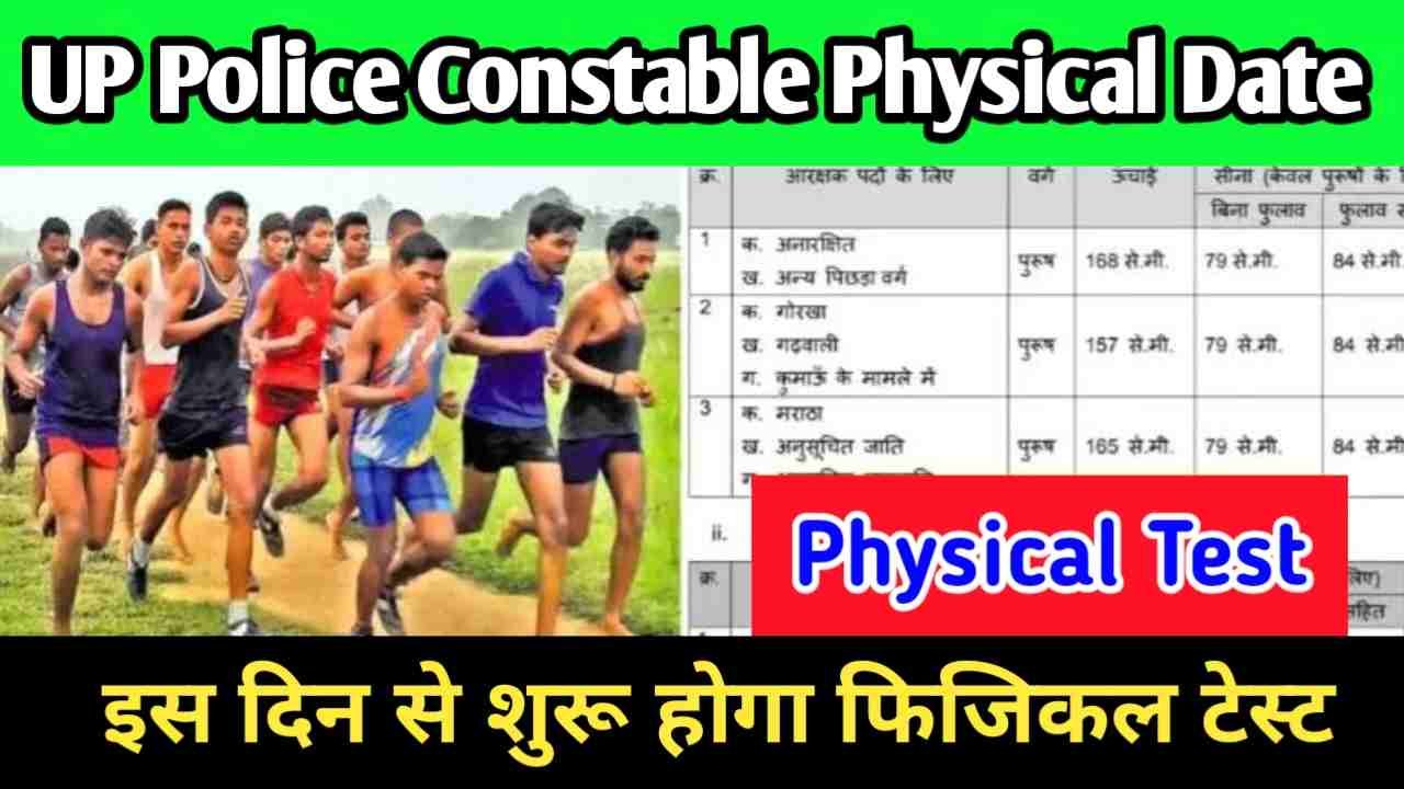 UP Police Constable Physical Date 2024